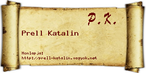 Prell Katalin névjegykártya